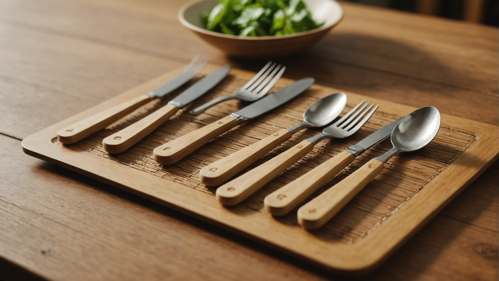 Bamboo and sugarcane cutlery showcasing durability