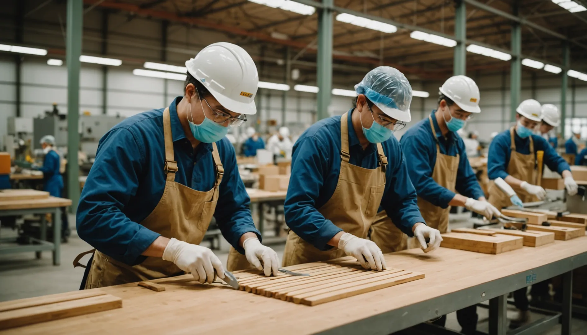 Modern facility producing bamboo and birch wood cutlery