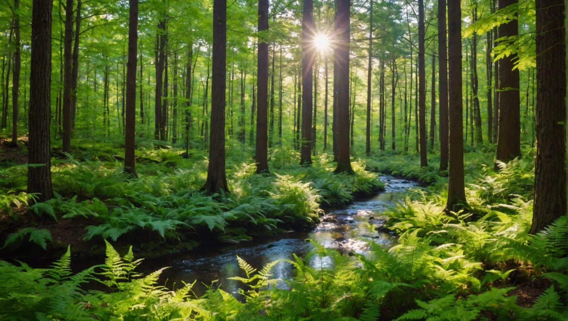 A healthy forest with diverse tree species symbolizing sustainable forest management.