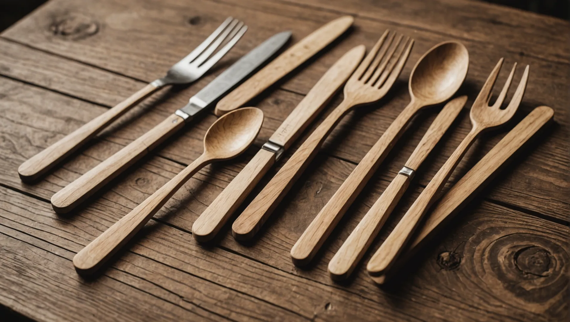 Innovative disposable wooden cutlery with compostable and multi-functional features