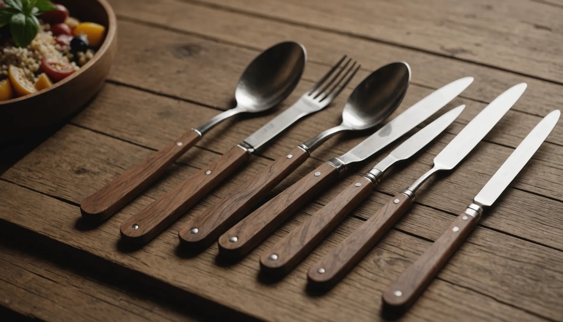 Innovative wooden cutlery with modern design and eco-friendly materials