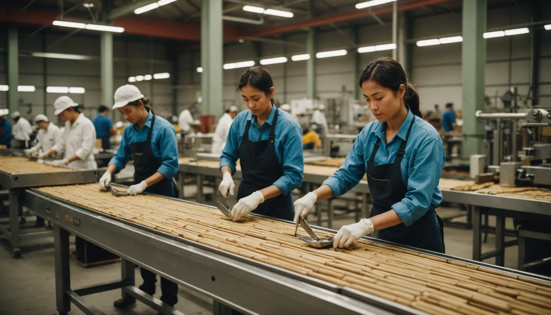 Bamboo and wooden cutlery production with sustainable practices
