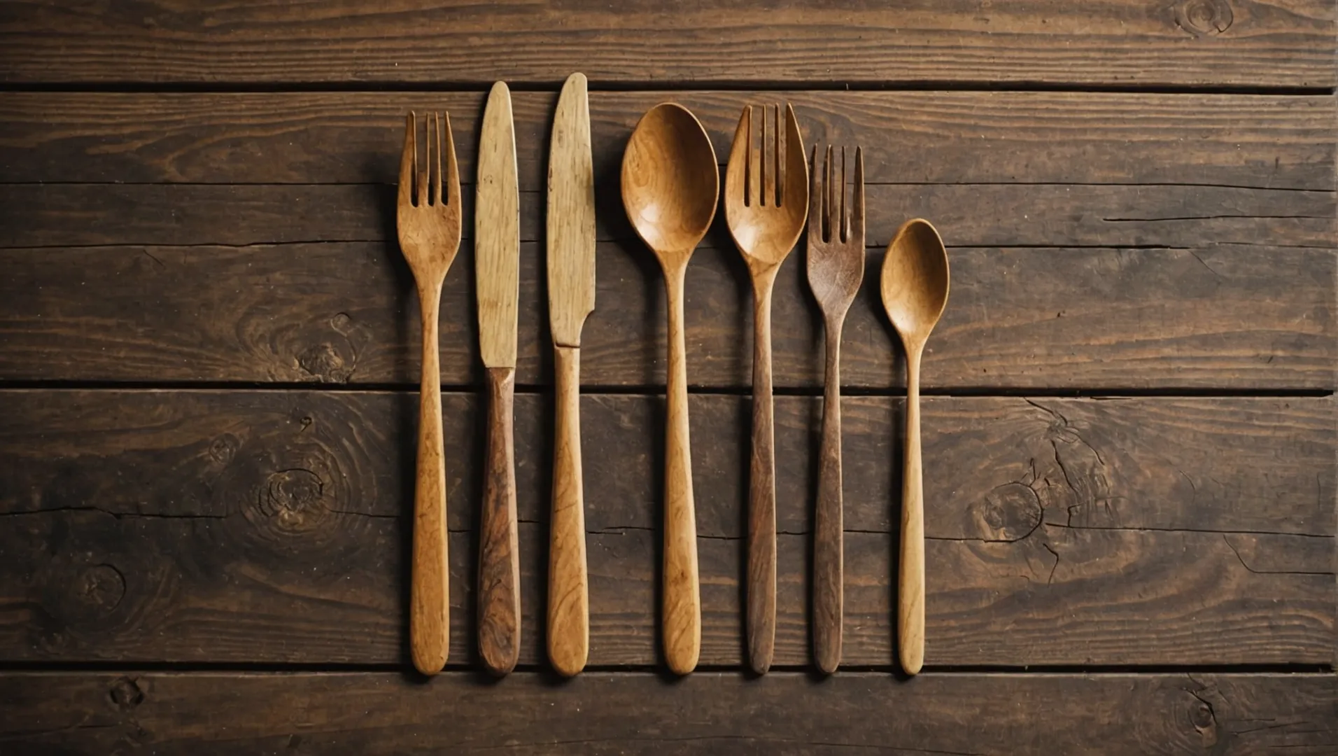 Disposable wooden cutlery with natural coatings