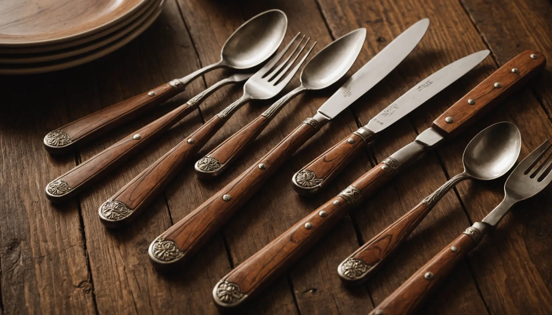 Close-up of Georgia-Pacific Dixie wooden cutlery set