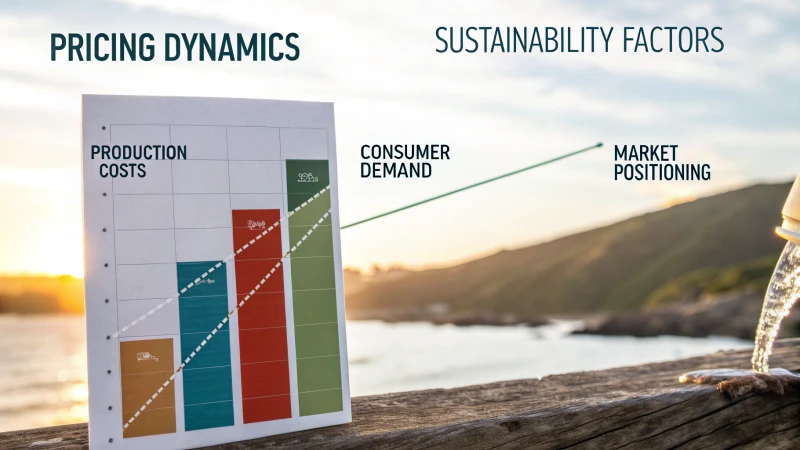 A detailed graph illustrating the relationship between sustainability and pricing strategies.