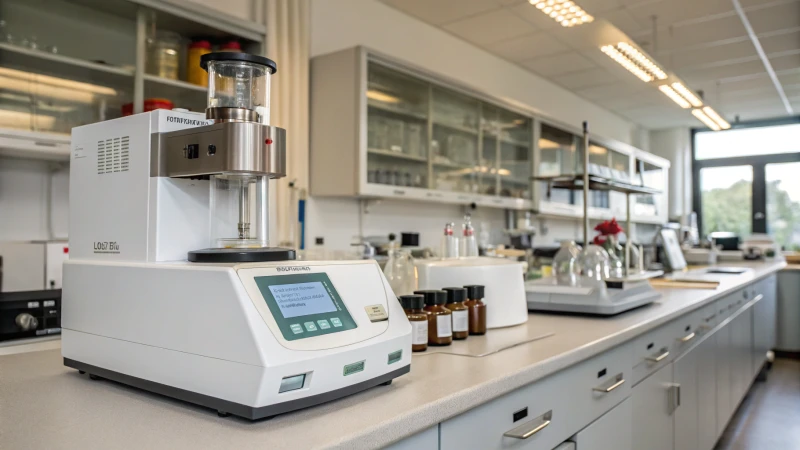 A modern laboratory with a Differential Scanning Calorimeter on the countertop.